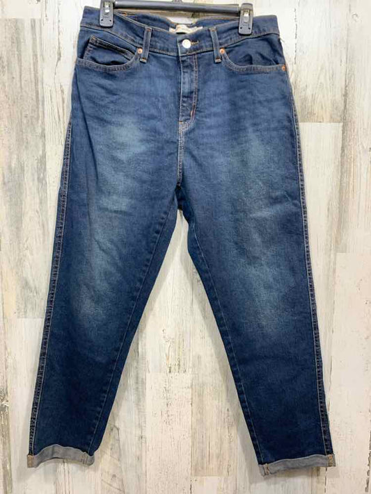 PRE-OWNED Levi Strauss & Co Size 10 BOTTOMS Blue SKINNY CUFFED JEANS