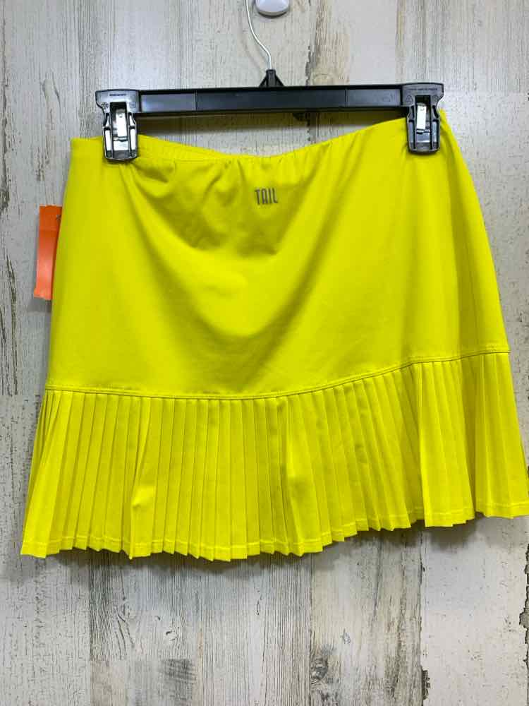 PRE-OWNED TAIL S Yellow Solid Mini/PLEATED END