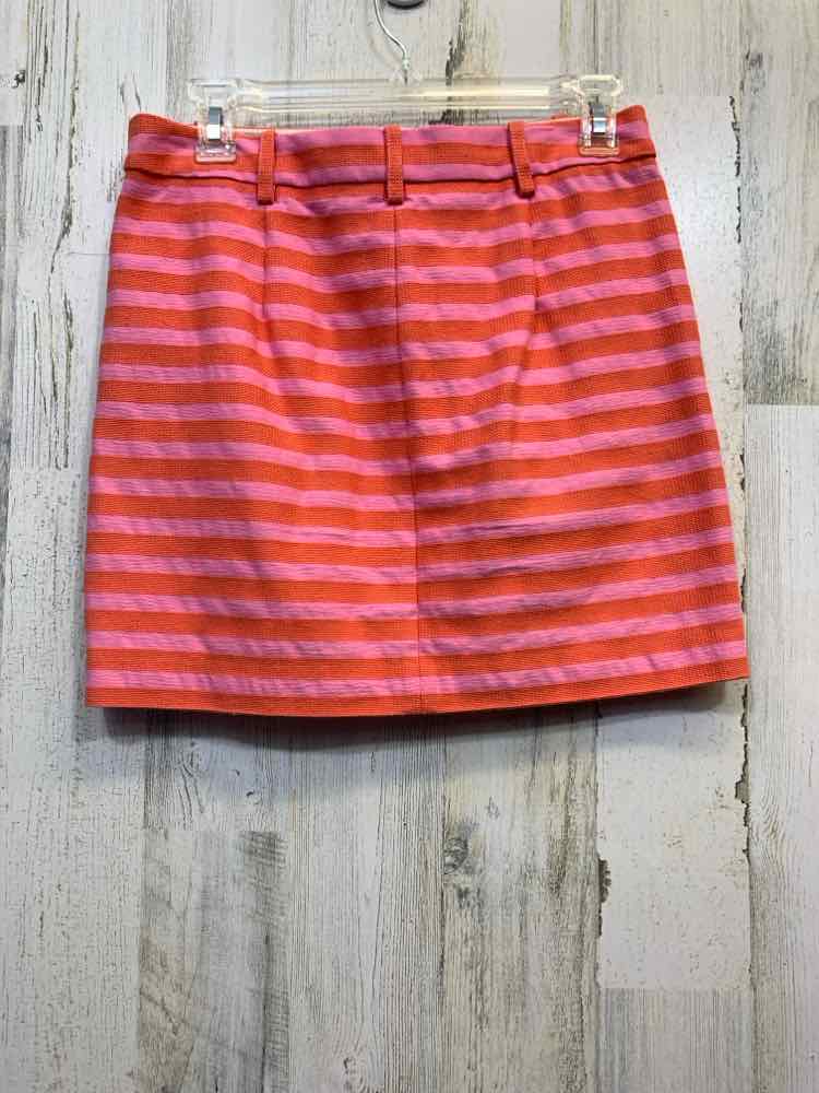 PRE-OWNED J CREW BOTTOMS PNK/ORG Stripe Mini