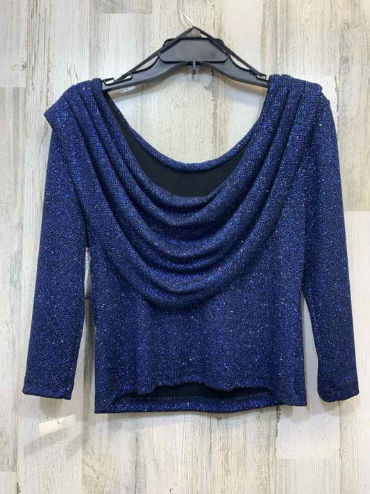 NWT METAPHOR Tops Size S Blue SPARKLES 3/4 LENGTH TOP