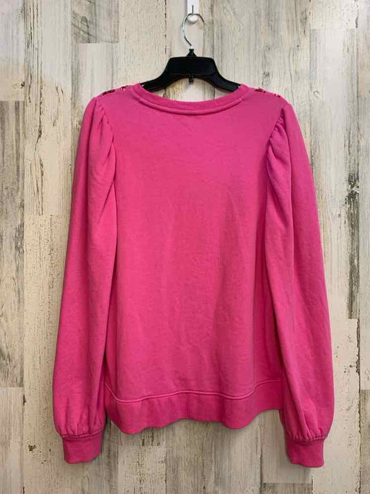 CROWN & IVY Tops Size L HOT PINK SWEATSHIRT Sweatshirt