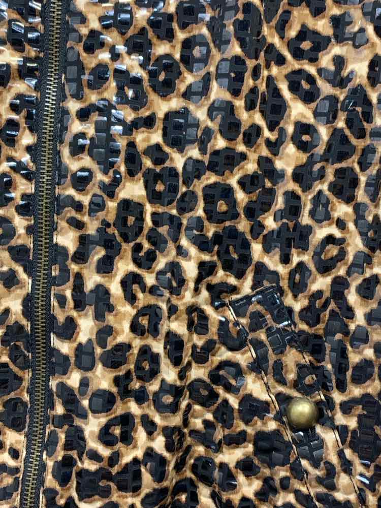 PRE-OWNED RUBY RD JACKETS / COATS Size 6P BROWN/BLACK CHEETAH JACKET Jacket/SPAR