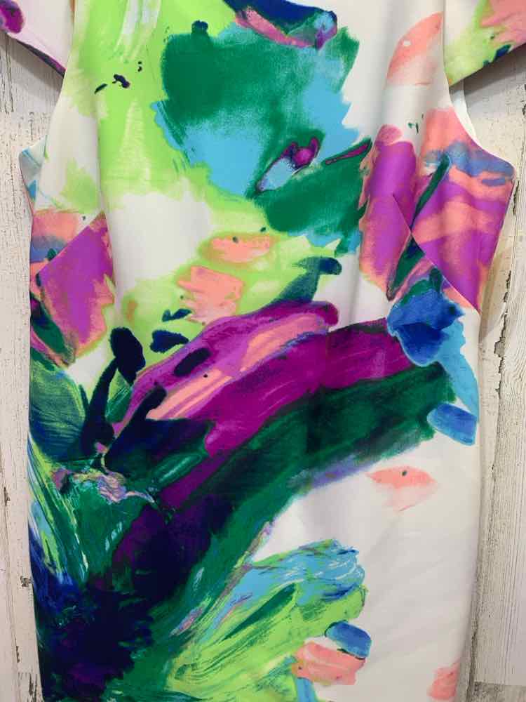 PRE-OWNED DONNA RICCO Dresses and Skirts Size 16 WATERCOLOR SHEATH Dress/SHEATH