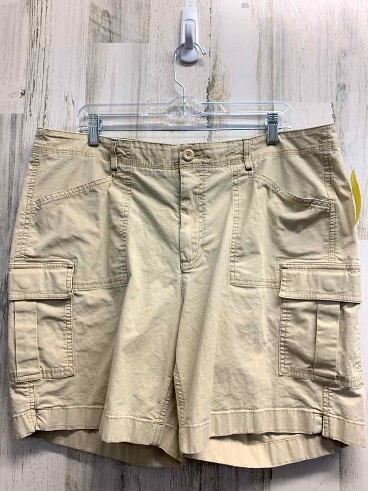 PRE-OWNED Size 18 LL BEAN BOTTOMS Tan Solid Shorts