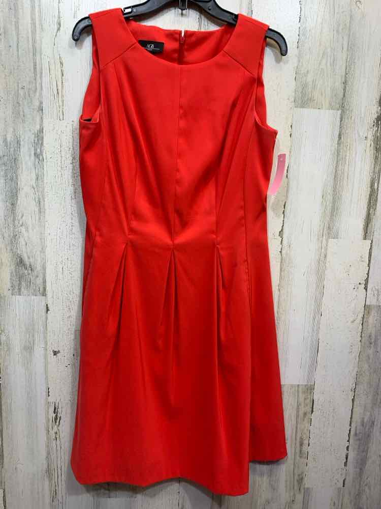 PRE-OWNED AGB Dresses and Skirts Size 12 RED ORANGE DROP WAIST Dress/RED ORANGE