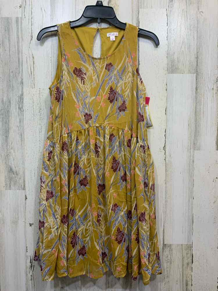 NWT XHILARATION Dresses and Skirts Size M MUSTARD/PINK/WINE/LAVDER Floral Dress/
