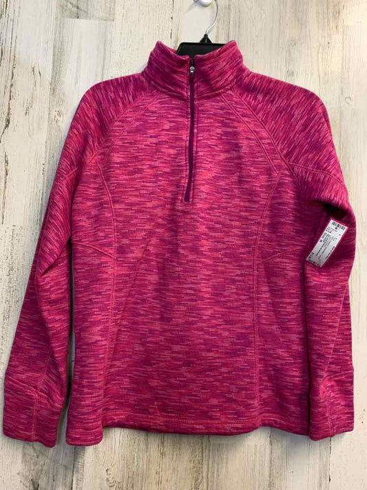 PRE-OWNED TEK GEAR Activewear Size M Fuschia LONG SLEEVES TOP/ZIP UP/STROKES OF