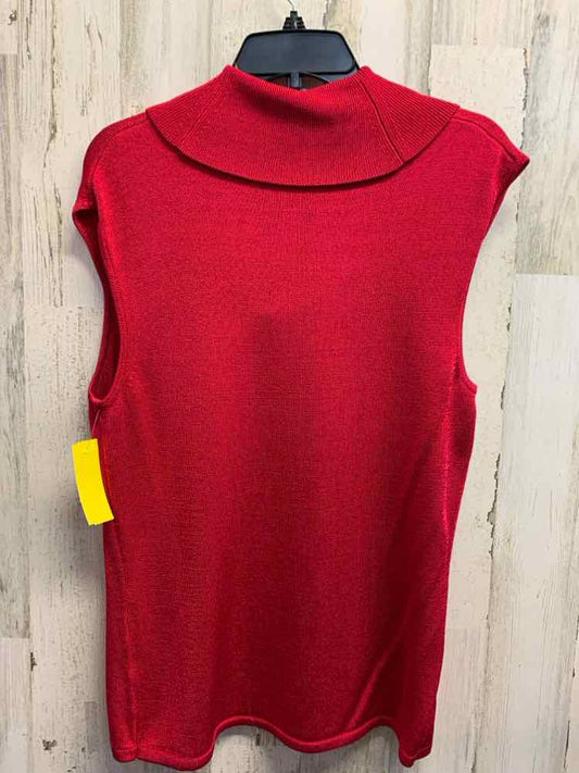 PRE-OWNED JONES NEW YORK Tops Size L FUCHSIA COWL NECK Blouse/FUCHSIA SLEEVELESS