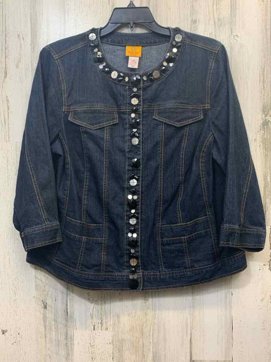 PRE-OWNED RUBY RD JACKETS / COATS Size 16W Denim Denim DENIM DENIM Jacket/DARK W