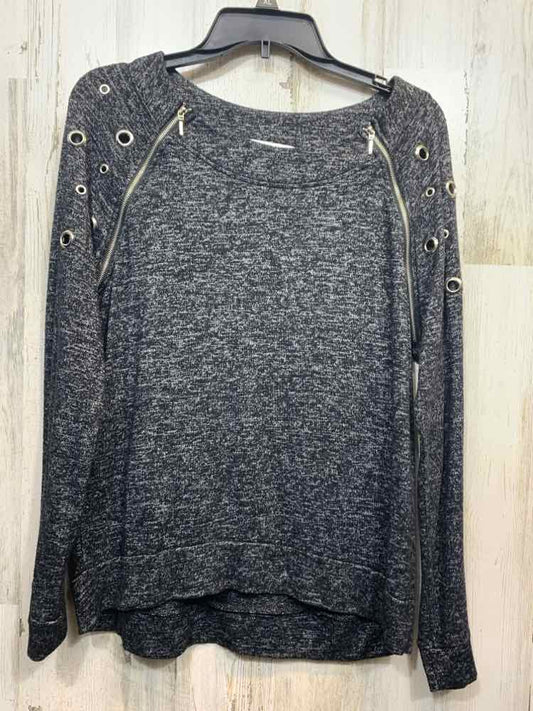 PRE-OWNED NOTATIONS Tops Size L Charcoal Sweater/CHARCOAL COLOR LONG SLEEVE SWEA