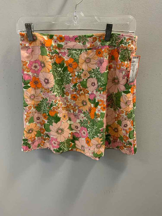Size M MNG ORG/ROSE/GRN/PNK NWT Floral Skirt
