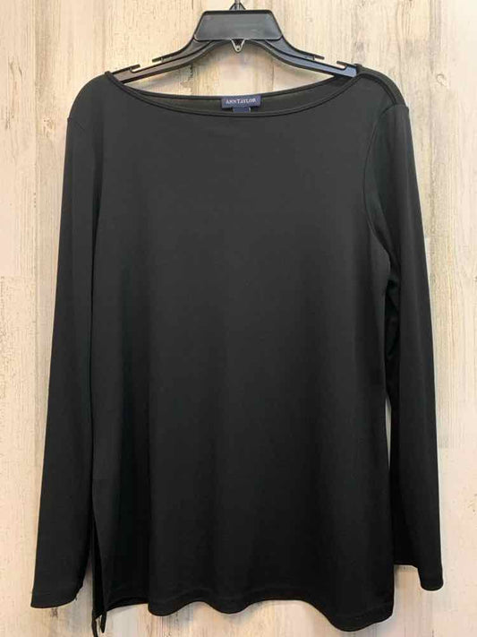 ANN TAYLOR Tops Size M Black LONG SLEEVES TOP