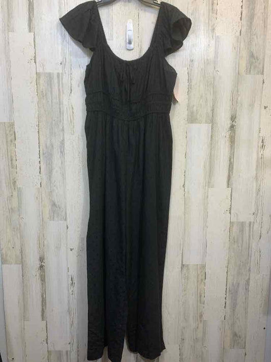 NWT Size 1X AND NOW THIS PLUS SIZES Black SWISS DOT SLEEVELESS/RUFFLE STR JUMPER