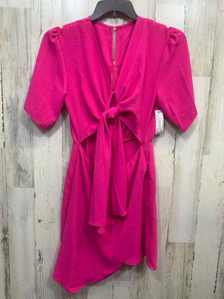 PRE-OWNED Dresses and Skirts Size M HOT PINK Solid MIDI Dress