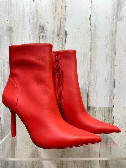 NWT STEVE MADDEN SHOES Shoe Size 8 Red Leather Boots