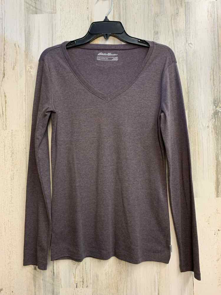 EDDIE BAUER Tops Size TM HEATHER PLUM LONG SLEEVES TOP