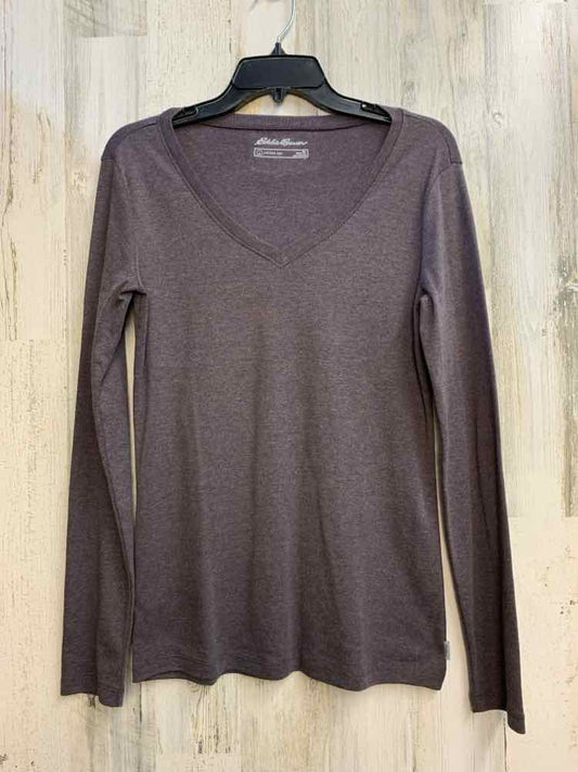 EDDIE BAUER Tops Size TM HEATHER PLUM LONG SLEEVES TOP