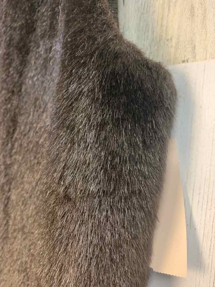 DESIGNERS ORIGINAL JACKETS / COATS Size PM DARK BROWN FURRY VEST Vest