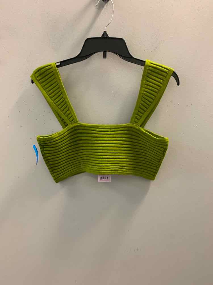 NWT WILD FABLE Tops Size L PEA GREEN CROP TOP TOP