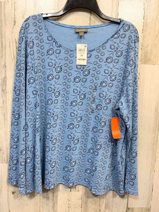 NWT STYLE & CO/LONG SLEEVE PRINTED PATTERN SCOOP NECK