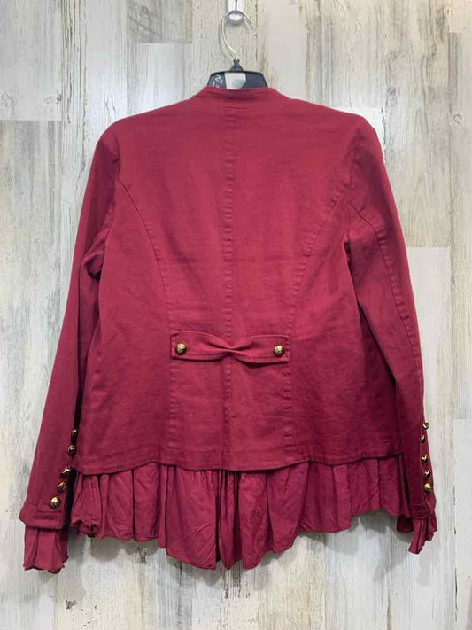 CRISTINA Tops Size M WINE JACKET Jacket