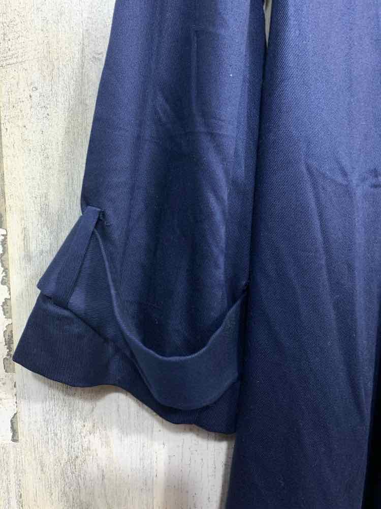 NWT ON 34TH Size M JACKETS / COATS Navy LONG SLEEVES FLAP TRENCH COAT