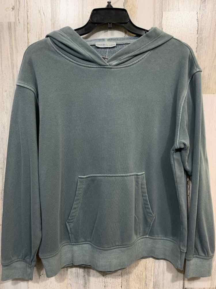 NWT ZENANA Size L Tops DUSTY GREEN LONG SLEEVES HOODED SWEATSHIRT