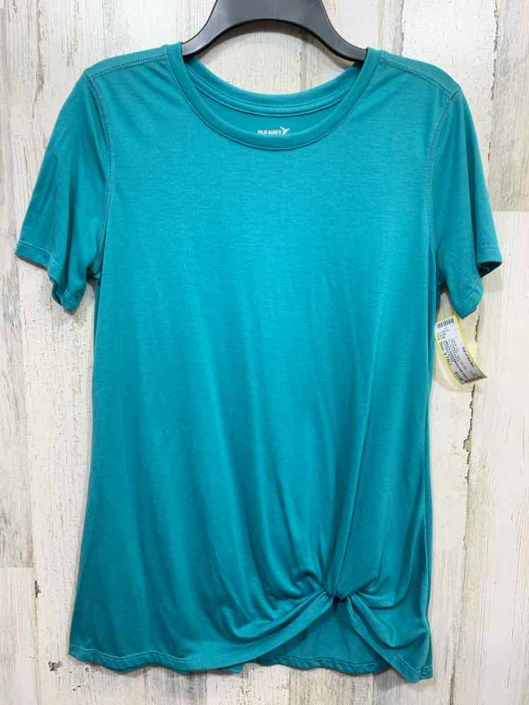 PRE-OWNED OLD NAVY ACTIVE/SMOOTH PERFORMANCE KNIT FRONT TWIST HEM SHORT-SLEEVE A