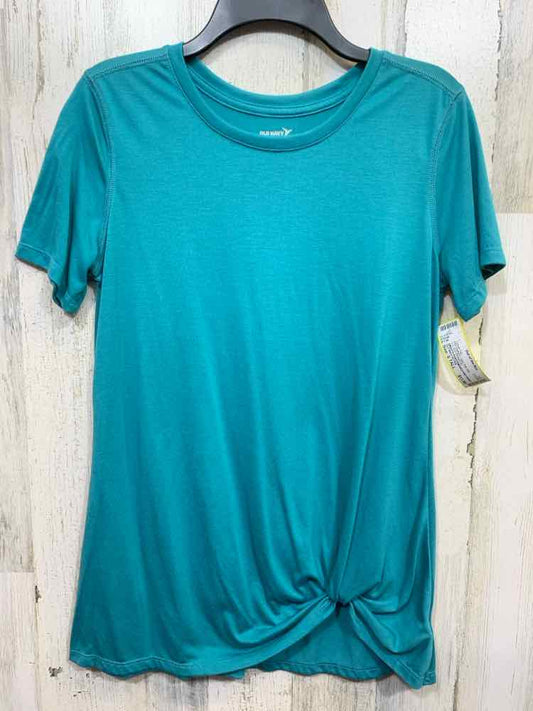 PRE-OWNED OLD NAVY ACTIVE/SMOOTH PERFORMANCE KNIT FRONT TWIST HEM SHORT-SLEEVE A