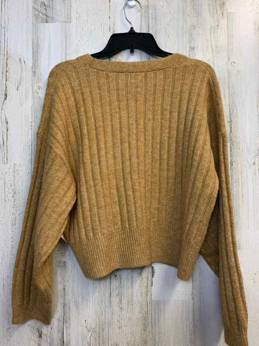 A NEW DAY Tops Size S Camel RIBBED CARDIGAN Cardigan