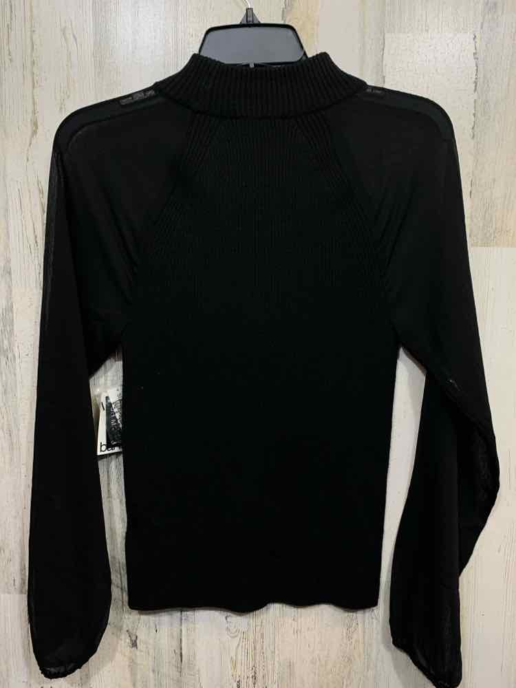 NWT BAR lll Size S Tops Black MOCK NECK RIB KNIT LONG SLEEVE SWEATER