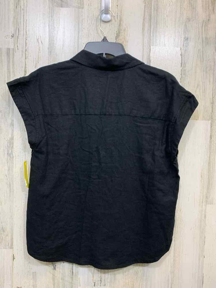 NWT A NEW DAY Tops Size M Black Solid COLLAR Blouse/BUTTON DOWN