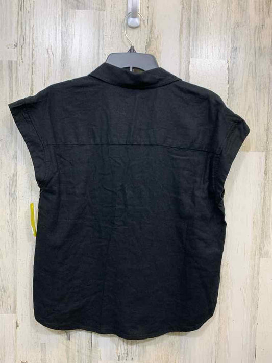 NWT A NEW DAY Tops Size M Black Solid COLLAR Blouse/BUTTON DOWN