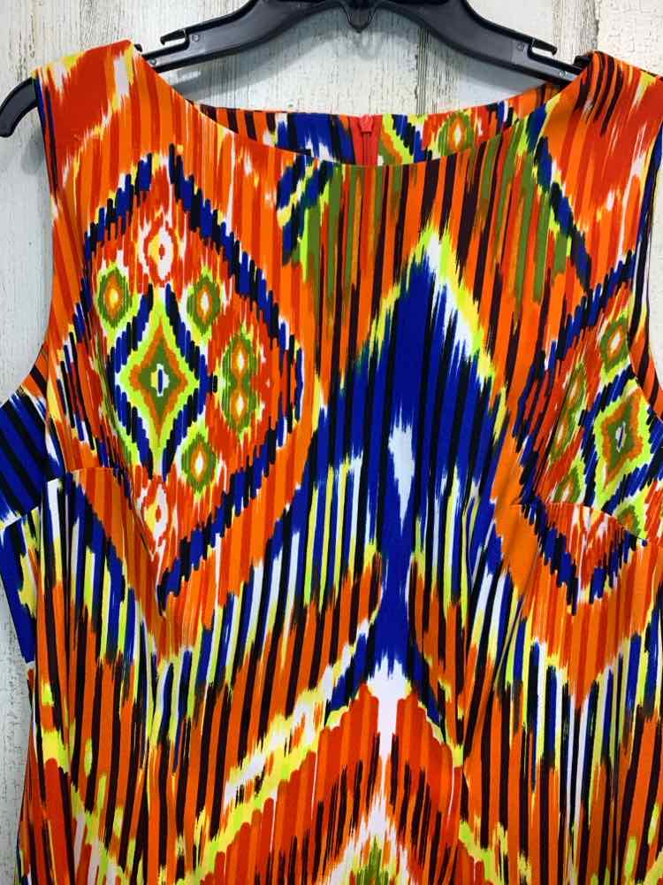 PRE-OWNED ALYX Dresses and Skirts Size 18 Multi-Color ABSTRACT SHEATH Dress/SLEE