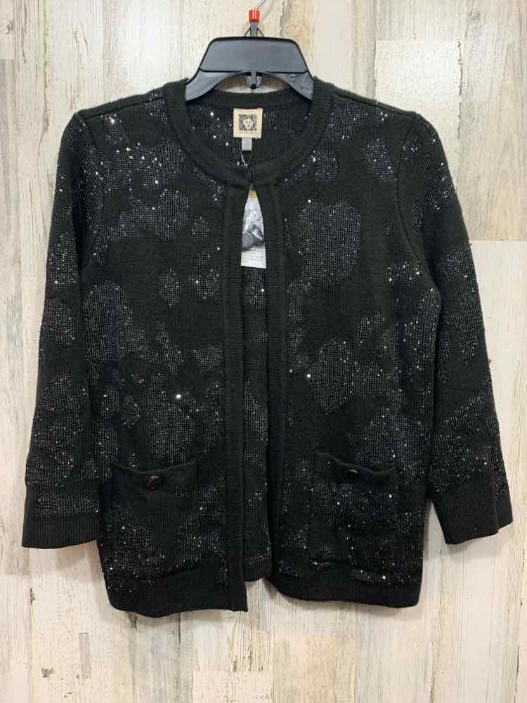 ANNE KLEIN Size M JACKETS / COATS Black LONG SLEEVES Jacket
