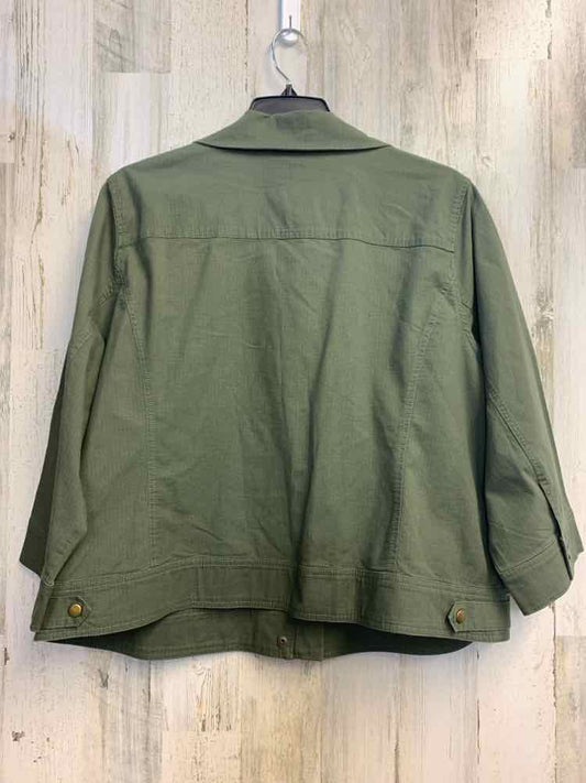 RUBY RD PLUS SIZES Size 2X Olive JACKET Jacket
