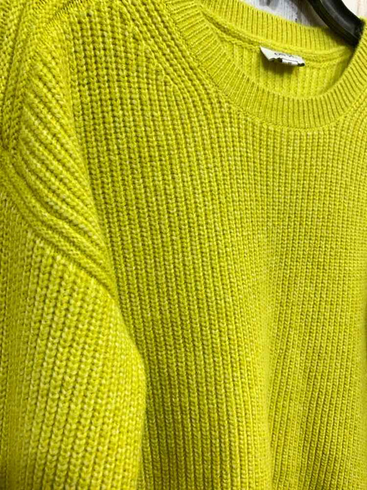 NWT ON 34TH Size XS LIME GREEN RIB KNIT LONG SLEEVES/CREW NECK SWEATER