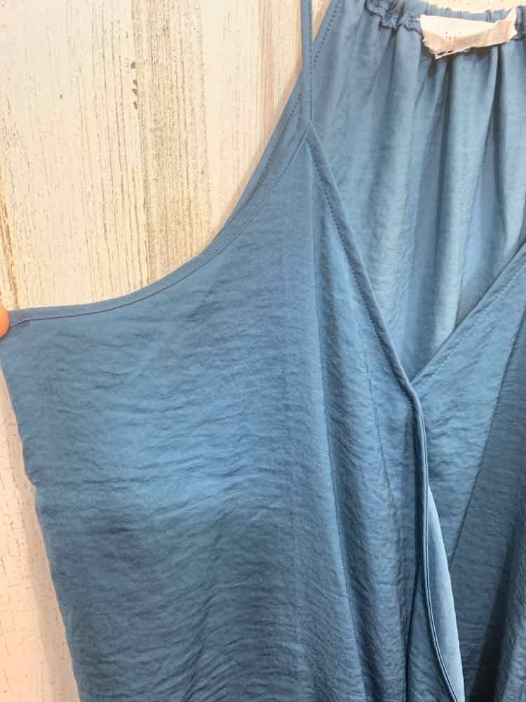 PRE-OWNED PINK ROSE Tops Size L DEEP BLUE Solid TANK TOP Tank Top/DEEP BLUE TANK
