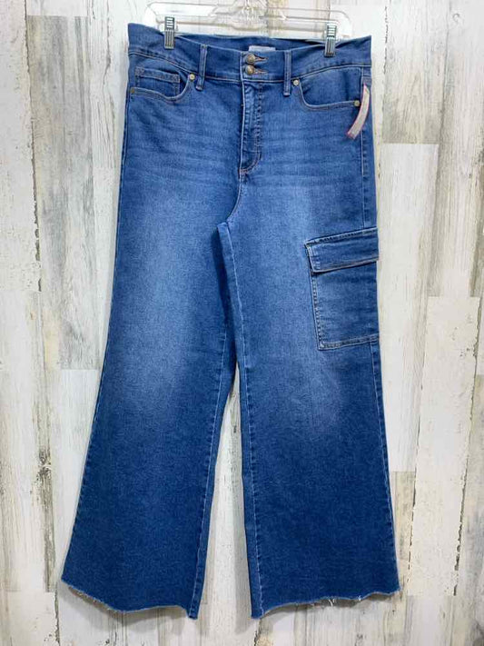PRE-OWNED SOFIA JEANS Size 10 BOTTOMS WIDE-LEGGED BLUE DENIM SOFIA JEANS
