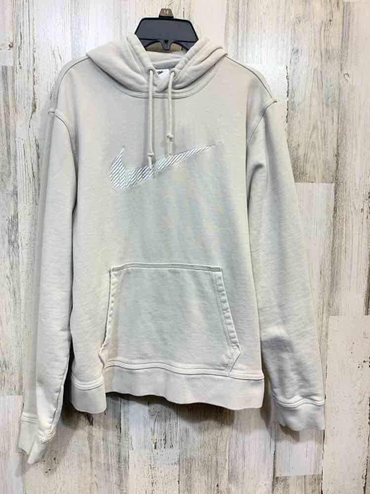 PRE-OWNED NIKE OFFICE Size L OFF WHITE Solid HOODIE HOODIE/NIKE: OFF WHITE HOODI