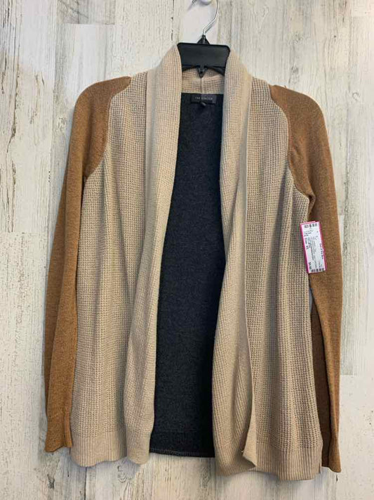 PRE-OWNED THE LIMITED Tops Size XS BROWN/BEIGE/GRAY Solid CARDIGAN TOP/LIGHT BRO