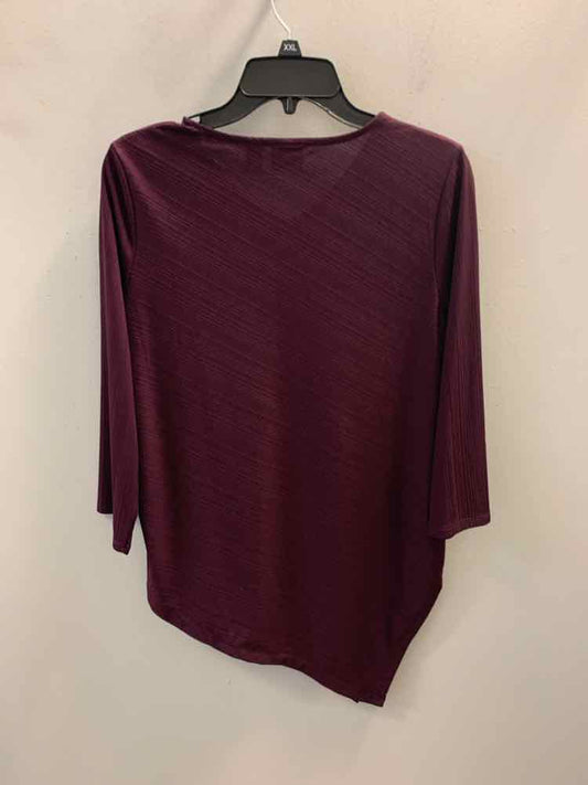 CHICOS Tops Size 1 Plum 3/4 LENGTH TOP