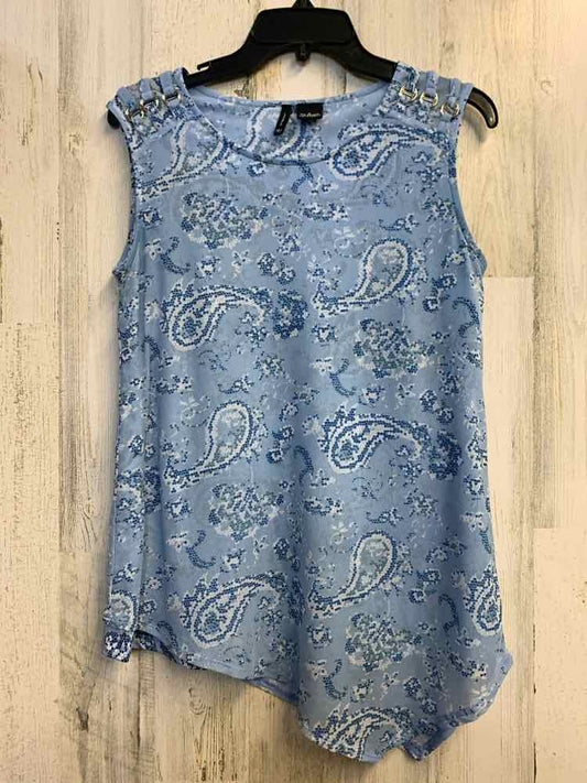 NEW DIRECTIONS Tops Size S LIGHT BLU Paisley SLEEVELESS TOP