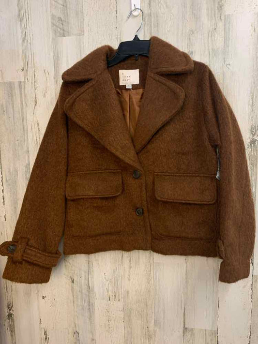 NWT A NEW DAY JACKETS / COATS Size S Tan Fur FURRY PLAIN LONG SLEEVES Jacket