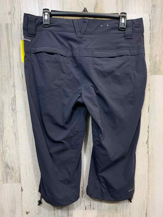 PRE-OWNED Size 12 COLUMBIA BOTTOMS Blue Solid CAPRI Pants/OMNI SHADE SUN PROTECT