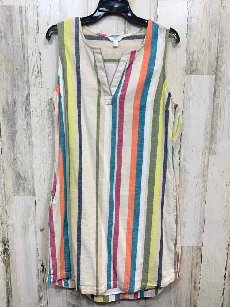 PRE-OWNED TIME AND TRUE Dresses and Skirts Size M Multi-Color Dress/VERTICAL STR