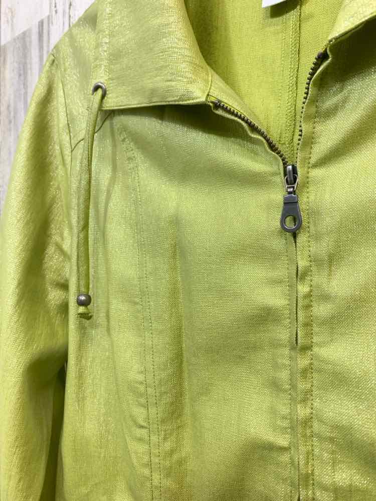 PRE-OWNED RUBY RD JACKETS / COATS Size 10 YELLOW GREEN METALLIC Jacket/METALLIC