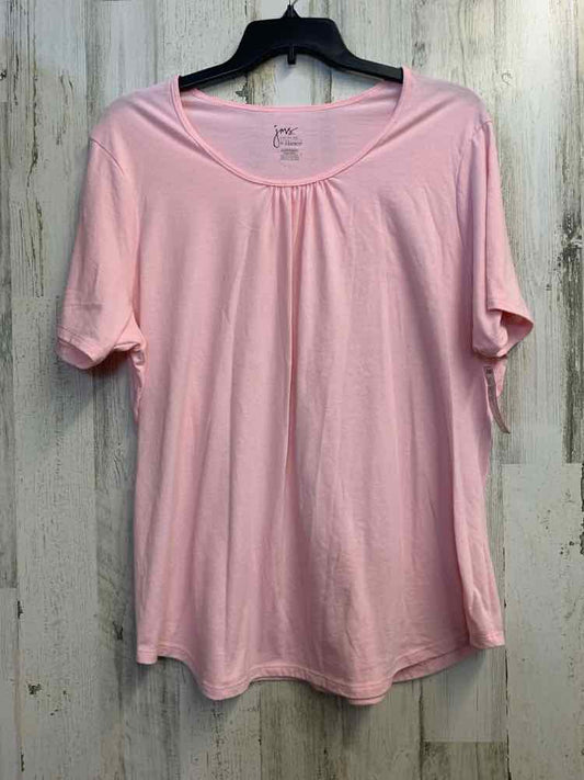 PRE-OWNED JMS PLUS SIZES Size 3X LIGHT PINK SHORT SLEEVES TOP