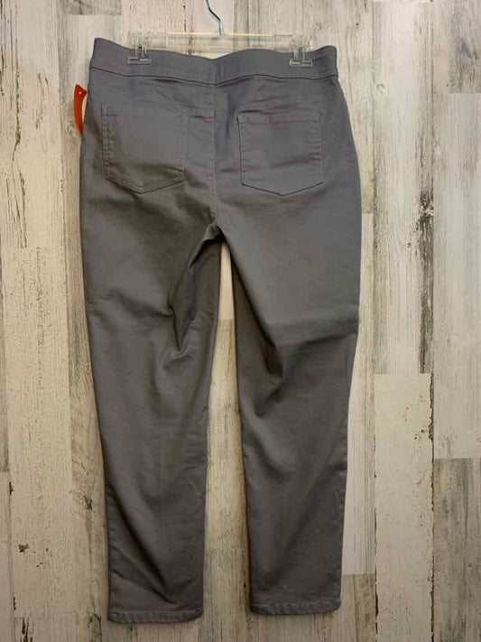 PRE-OWNED Size 8 KIM ROGERS BOTTOMS Gray SLIM LEG Pants/ELASTIC WAIST