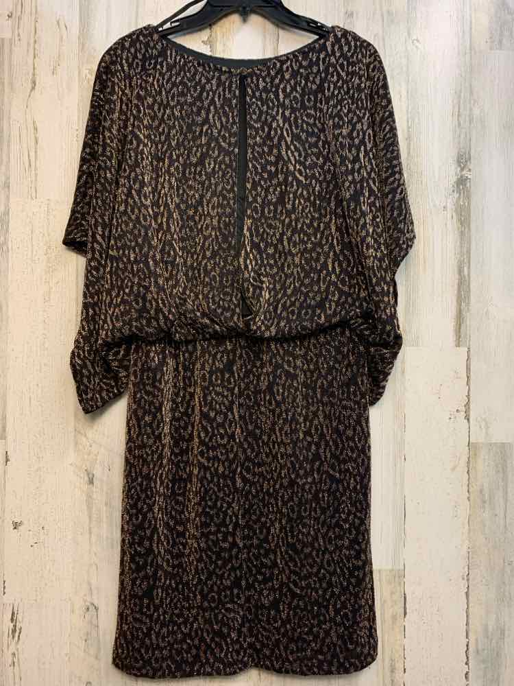 PRE-OWNED JESSICA HOWARD Dresses and Skirts Size 12 BLK/GOLD CHEETAH PRINT Dress